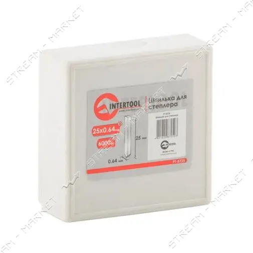 Шпилька для степлера Intertool PT-8725 25мм d0.64мм 6000шт                                          