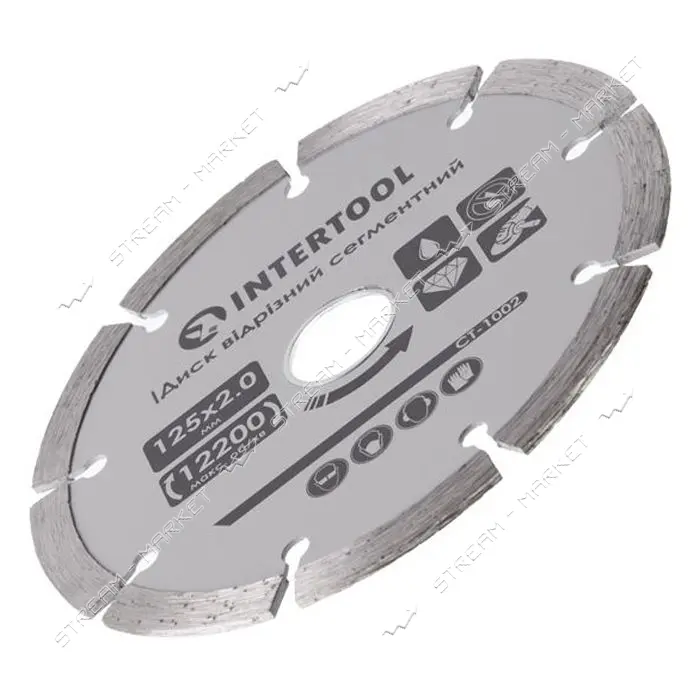 Диск отрезной Intertool CT-1002 сегментный алмазный 125мм 16-18%                                    
