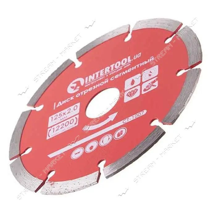 Диск отрезной Intertool CT-1007 сегментный алмазный 125х22мм 22-24%