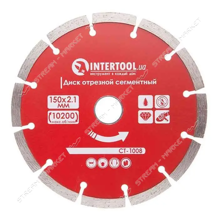 Диск отрезной Intertool CT-1008 сегментный алмазный 150мм 22-24%                                    