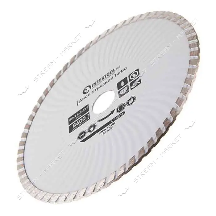 Диск отрезной Intertool CT-2004 Turbo алмазный 180мм 16-18%                                         