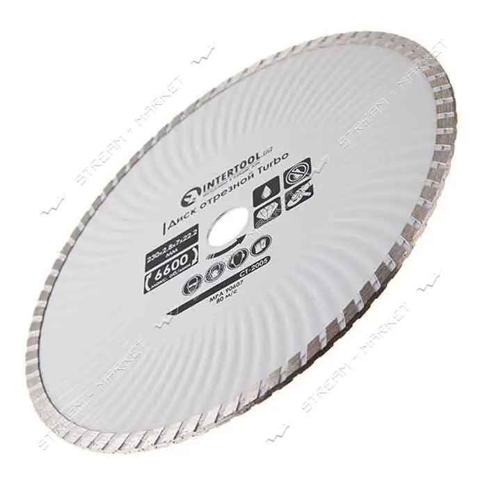 Диск отрезной Intertool CT-2005 Turbo алмазный 230мм 16-18%