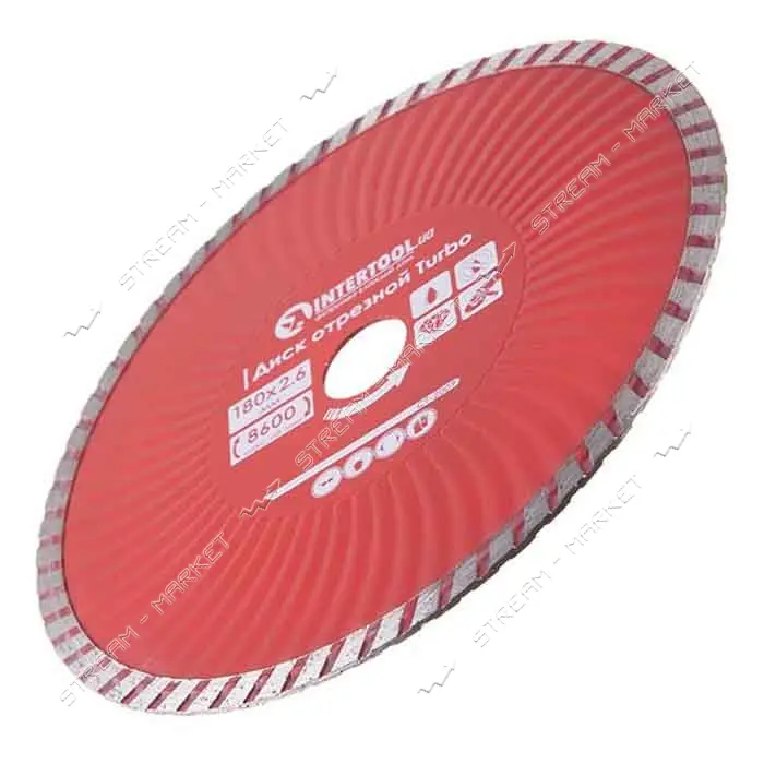 Диск отрезной Intertool CT-2009 Turbo алмазный 180мм 22-24%                                         