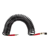 Шланг Intertool PT-1793 M-Flex 6.5х10мм 10м спиральный полиуретановый с поворотным шарниром BLACK