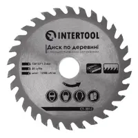 Диск пильный по дереву Intertool CT-3013 с твердосплавными напайками 125х22х1.4мм 30 зубьев         