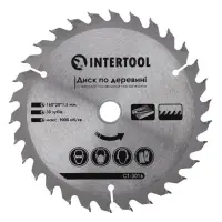 Диск пильный по дереву Intertool CT-3016  с твердосплавными напайками 160х20х1.5мм 30 зубьев        
