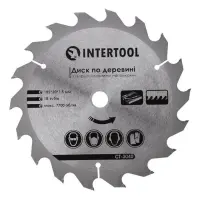Диск пильный по дереву Intertool CT-3040 с твердосплавными напайками 185х20х1.5мм 18 зубьев         