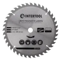 Диск пильный по дереву Intertool CT-3044 с твердосплавными напайками 230х22х1.6мм 40 зубьев         