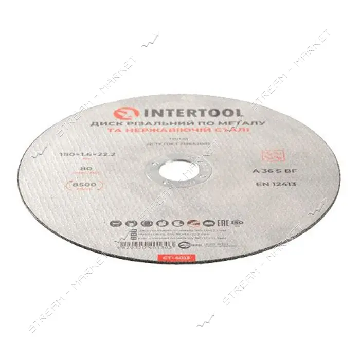 Круг отрезной по металлу Intertool CT-4013 180х1.6х22.2мм