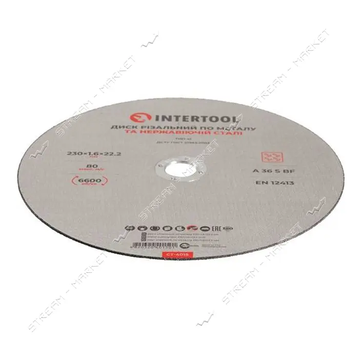 Круг отрезной по металлу Intertool CT-4015 30х1.6х22.2мм