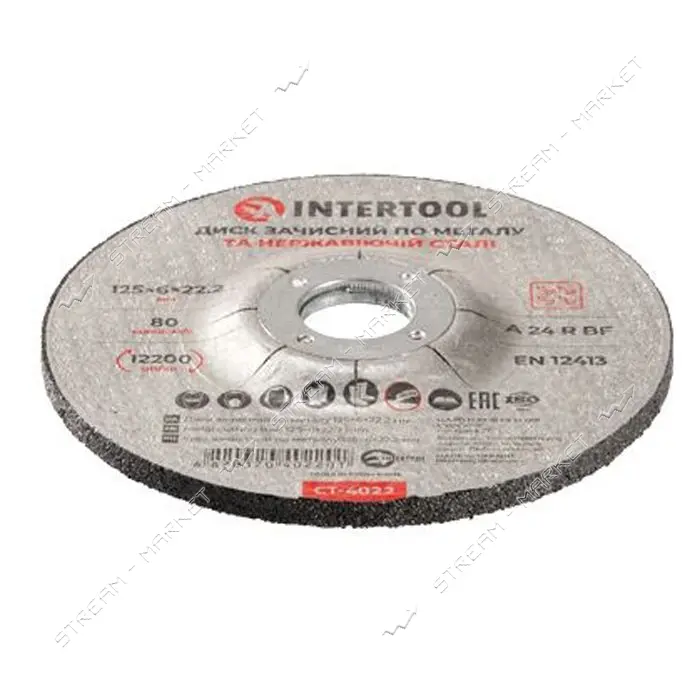 Круг зачистной по металлу Intertool CT-4022 125х6х22.2мм
