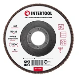 Диск шлифовальный лепестковый Intertool BT-0106 115х22мм зерно K60