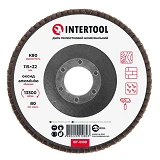 Диск шлифовальный лепестковый Intertool BT-0108 115х22мм зерно K80                                  