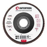 Диск шлифовальный лепестковый Intertool BT-0110 115х22мм зерно K100