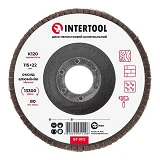 Диск шлифовальный лепестковый Intertool BT-0112 115х22мм зерно K120