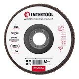 Диск шлифовальный лепестковый Intertool BT-0204 125х22мм зерно K40                                  