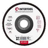 Диск шлифовальный лепестковый Intertool BT-0210 125х22мм зерно K100