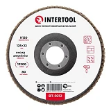 Диск шлифовальный лепестковый Intertool BT-0212 125х22мм зерно K120