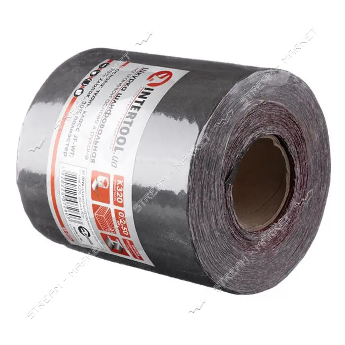 Шлифовальная шкурка на тканевой основе Intertool BT-0726 К320 20cм x 50м
