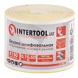 Шлифовальная шкурка Intertool BT-0822 на бумажной основе К150 115мм 50м