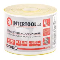 Шлифовальная шкурка Intertool BT-0823 на бумажной основе К180 115мм 50м                             