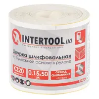 Шлифовальная шкурка Intertool BT-0826 на бумажной основе К320 115мм 50м                             