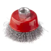 Щетка чашечная Intertool BT-1065 для УШМ 65мм М14 витая проволока                                   
