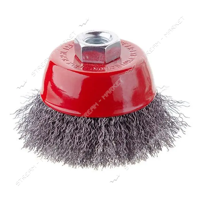 Щітка чашкова Intertool BT-1085 85мм для КШМ М14 крученого дроту                                    
