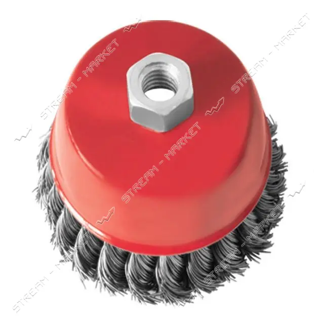 Щетка чашечная Intertool BT-2065 65мм для УШМ М14 пучки витой проволоки