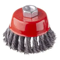 Щетка чашечная Intertool BT-2085 85мм для УШМ М14 пучки витой проволоки                             