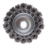 Щетка чашечная Intertool BT-2085 85мм для УШМ М14 пучки витой проволоки