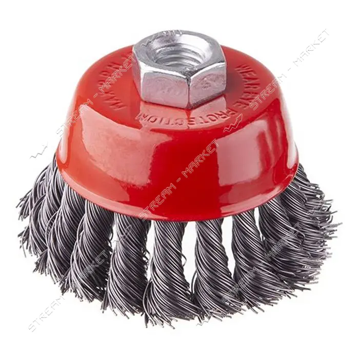 Щетка чашечная Intertool BT-2085 85мм для УШМ М14 пучки витой проволоки