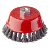 Щетка чашечная Intertool BT-2125 125мм для УШМ М14 пучки витой проволоки                            
