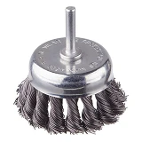 Щетка чашечная Intertool BT-3075 75мм для дрели 1/4" пучки витой проволоки