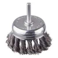 Щетка чашечная Intertool BT-3075 75мм для дрели 1/4" пучки витой проволоки                          
