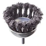 Щетка чашечная Intertool BT-3075 75мм для дрели 1/4" пучки витой проволоки