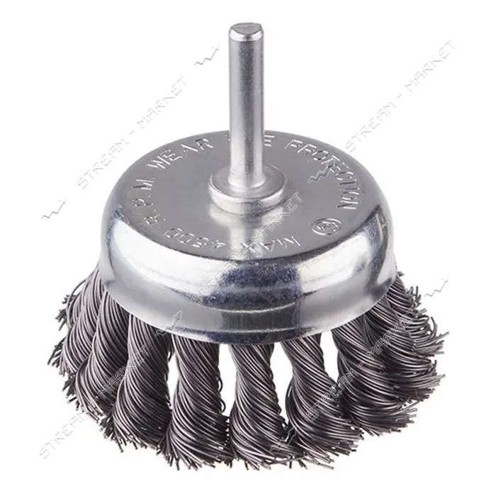 Щетка чашечная Intertool BT-3075 75мм для дрели 1/4" пучки витой проволоки