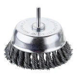 Щетка чашечная Intertool BT-3100 100мм для дрели 1/4" пучки витой проволоки
