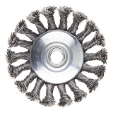 Щетка конусная Intertool BT-4100 100мм для УШМ М14 пучки витой проволоки                            