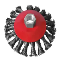 Щетка конусная Intertool BT-4115 115мм для УШМ М14 пучки витой проволоки                            