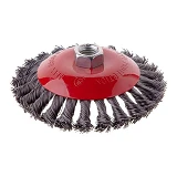 Щетка конусная Intertool BT-4125 125мм для УШМ М14 пучки витой проволоки