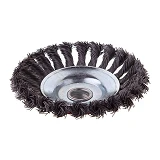 Щетка конусная Intertool BT-4125 125мм для УШМ М14 пучки витой проволоки