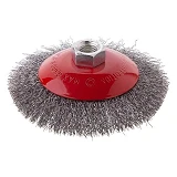 Щетка конусная Intertool BT-5115 115мм для УШМ М14 витая проволока                                  