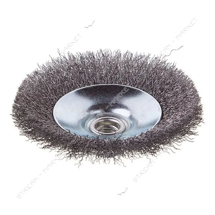 Щетка конусная Intertool BT-5115 115мм для УШМ М14 витая проволока                                  