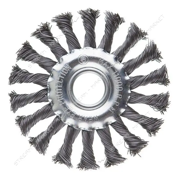 Щетка кольцевая Intertool BT-7115 115x22.2мм пучки витой проволоки