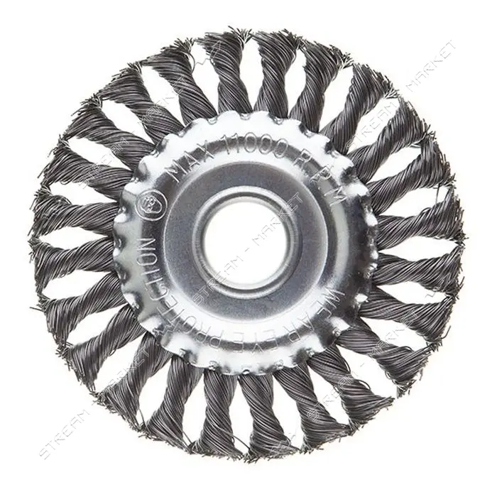 Щетка кольцевая Intertool BT-7125 125x22.2мм пучки витой проволоки                                  