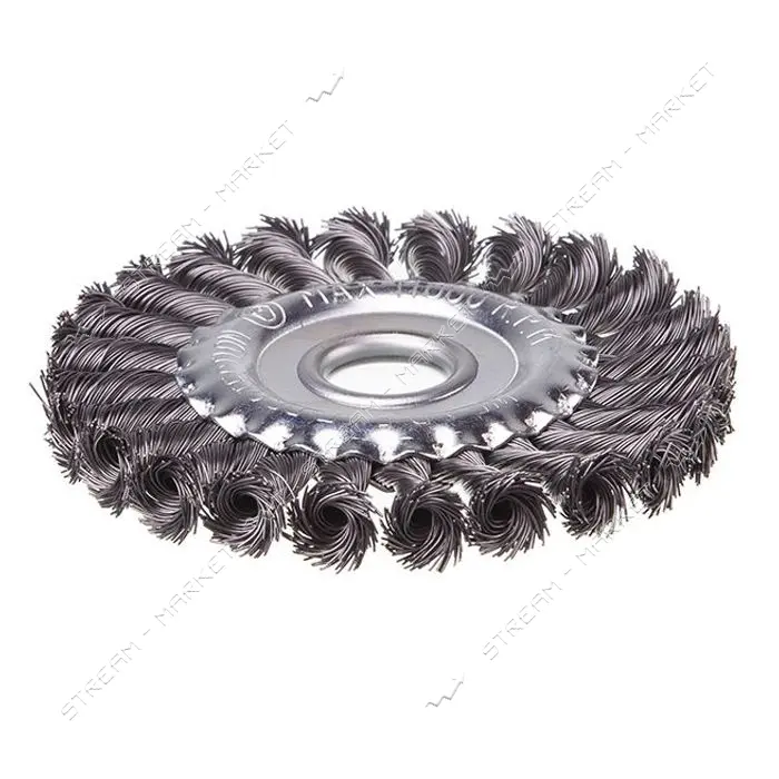 Щетка кольцевая Intertool BT-7125 125x22.2мм пучки витой проволоки                                  