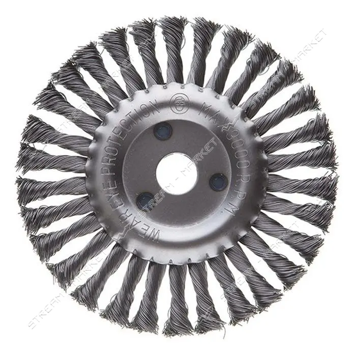 Щетка кольцевая Intertool BT-7180 180x22.2мм пучки витой проволоки                                  