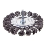 Щетка кольцевая Intertool BT-8100 100мм для дрели 1/4" пучки витой проволоки                        