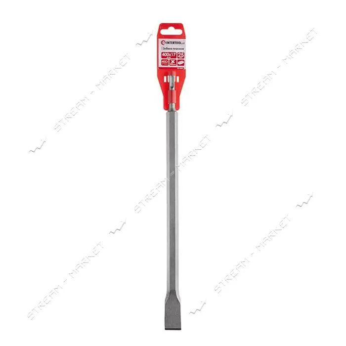 Зубило по камню Intertool SD-0441 SDS Plus 25мм 400x17мм                                            